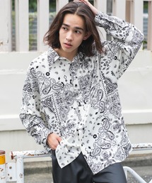 WEGO/ペイズリーBIGシャツ