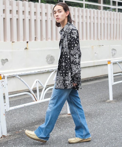 WEGO（ウィゴー）の「WEGO/ペイズリーBIGシャツ（シャツ/ブラウス・メンズ・ホワイト/ブラック・MEDIUM/LARGE）」の22枚目の写真