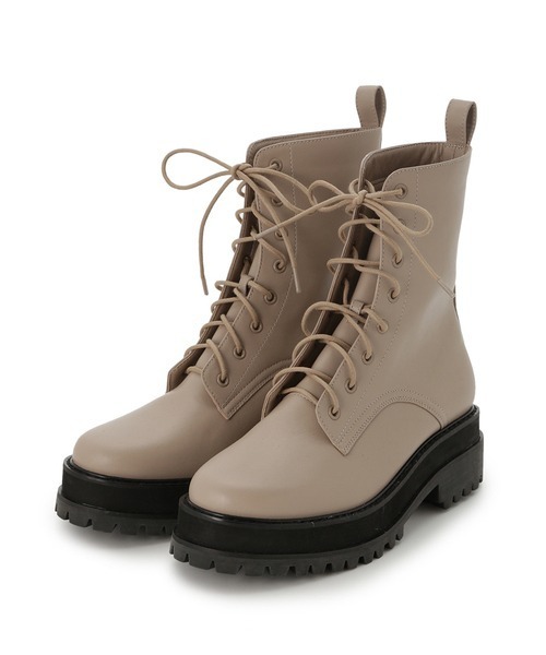 SNIDEL(スナイデル)の「Vibramレースアップショートブーツ(ブーツ・レディース・ブラック/ピンクベージュ・SMALL/MEDIUM/LARGE)」の2枚目の写真