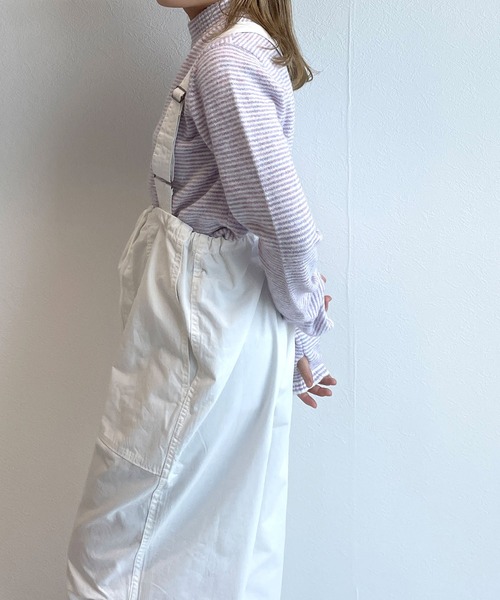 w closet（ダブルクローゼット）の「マイクロボーダーハイネックニットプルオーバー（ニット/セーター・レディース・グリーン系その他/ラベンダー/レッド系その他/ホワイト×イエロー・FREE）」の14枚目の写真