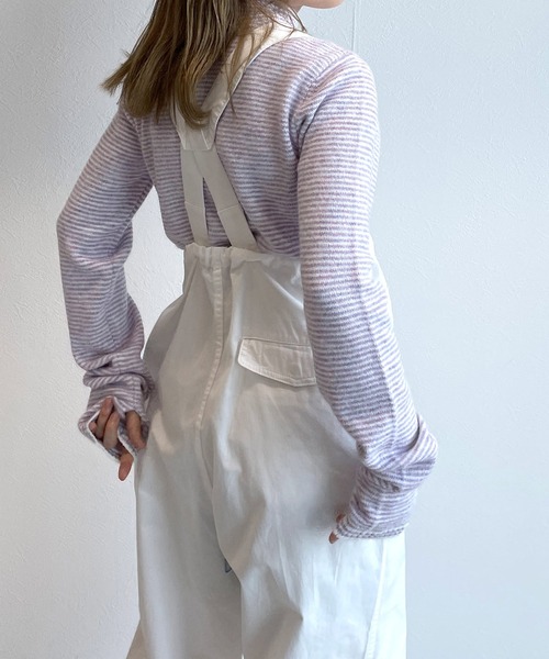 w closet（ダブルクローゼット）の「マイクロボーダーハイネックニットプルオーバー（ニット/セーター・レディース・グリーン系その他/ラベンダー/レッド系その他/ホワイト×イエロー・FREE）」の15枚目の写真