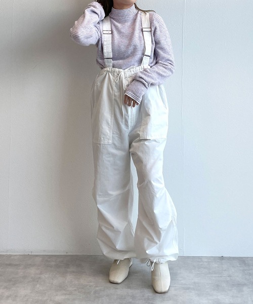 w closet（ダブルクローゼット）の「マイクロボーダーハイネックニットプルオーバー（ニット/セーター・レディース・グリーン系その他/ラベンダー/レッド系その他/ホワイト×イエロー・FREE）」の17枚目の写真