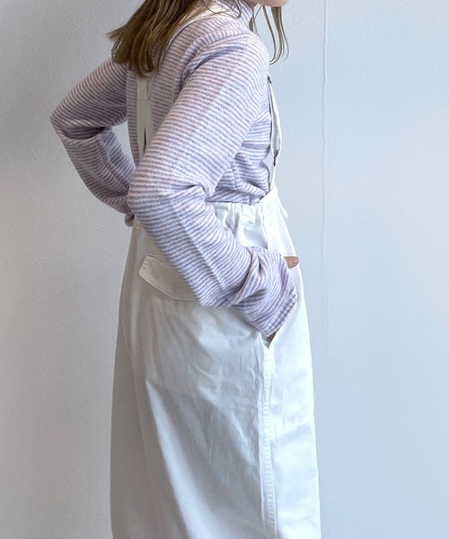 w closet（ダブルクローゼット）の「マイクロボーダーハイネックニットプルオーバー（ニット/セーター・レディース・グリーン系その他/ラベンダー/レッド系その他/ホワイト×イエロー・FREE）」の18枚目の写真