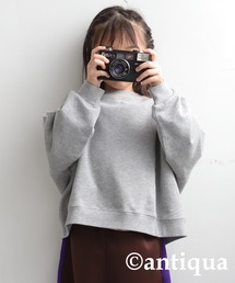 antiqua（アンティカ）の「綿100%ベーシックシルエット裏毛トレーナー（スウェット）」