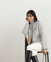 NATURAL BEAUTY BASIC | ツィードジャケット(ブルゾン)