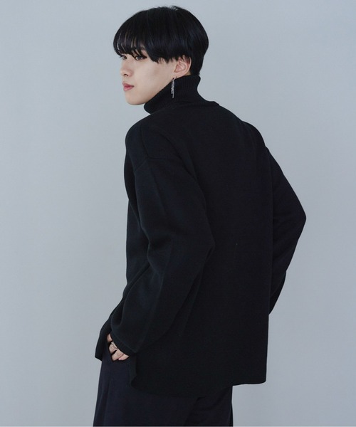 EDEL（エーデル）の「EDEL - ルーズフィットミラノリブタートルネック（ニット/セーター・メンズ・ブラック/ベージュ/ホワイト・MEDIUM/LARGE）」の17枚目の写真