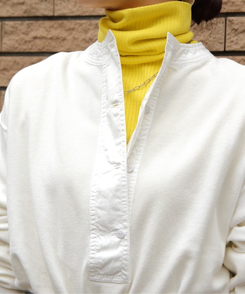 THE SHINZONE（ザ　シンゾーン）の「THE SHINZONE/シンゾーン　ミリタリーヘンリープルオーバー　MILITALY HENLEY PULLOVER 23SMSCU07（Tシャツ/カットソー・レディース・ネイビー/ブラック/ホワイト・FREE）」の15枚目の写真