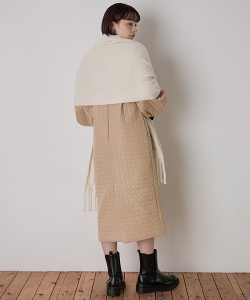 Fashion Letter（ファッションレター）の「2way大判ストール（ストール/ショール・レディース・ブラック/モカ/アイボリー・FREE）」の20枚目の写真