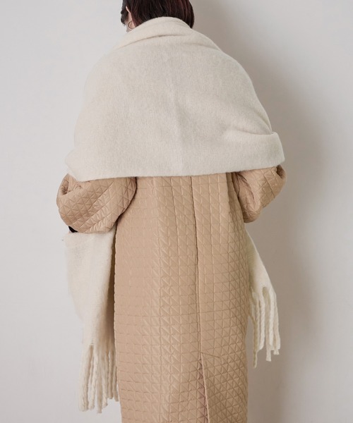 Fashion Letter（ファッションレター）の「2way大判ストール（ストール/ショール・レディース・ブラック/モカ/アイボリー・FREE）」の14枚目の写真