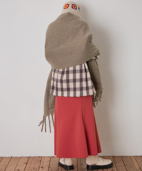 Fashion Letter（ファッションレター）の「2way大判ストール（ストール/ショール・レディース・ブラック/モカ/アイボリー・FREE）」の15枚目の写真