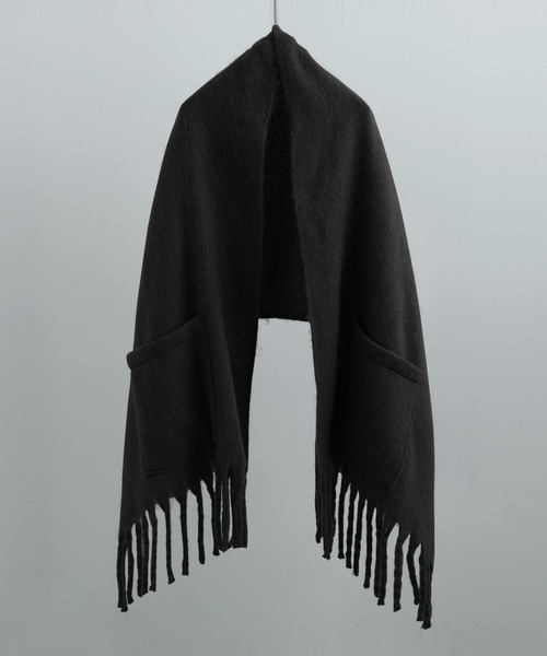 Fashion Letter（ファッションレター）の「2way大判ストール（ストール/ショール・レディース・ブラック/モカ/アイボリー・FREE）」の6枚目の写真