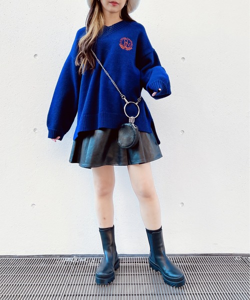 one way(ワンウェイ)の「ジャガードロゴニット(ニット/セーター・レディース・ホワイト/ライトブルー/ダークブルー/ライトピンク・FREE)」の17枚目の写真