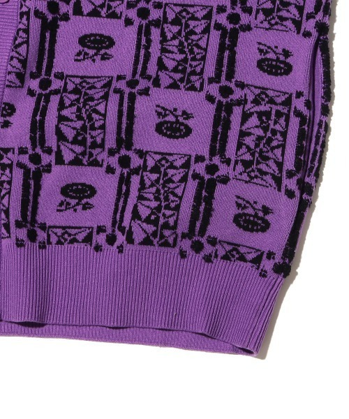 ANNA SUI(アナスイ)の「ANNA SUI NYC 総柄ブークレ ニットカーデ 【SP】(カーディガン/ボレロ・レディース・ブラック/パープル/イエロー・M/L)」の16枚目の写真