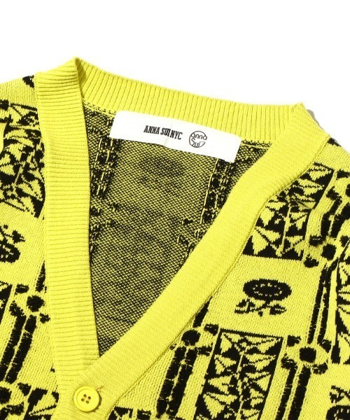 ANNA SUI(アナスイ)の「ANNA SUI NYC 総柄ブークレ ニットカーデ 【SP】(カーディガン/ボレロ・レディース・ブラック/パープル/イエロー・M/L)」の14枚目の写真