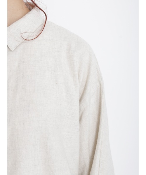 Samansa Mos2(サマンサ モスモス)の「ビッグシャツチュニック(チュニック・レディース・ブラック/ブルー/グレー/モカ/チャコール・フリ-)」の20枚目の写真