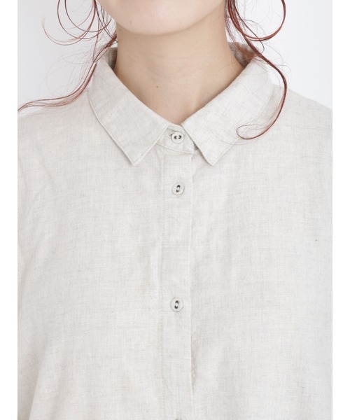 Samansa Mos2(サマンサ モスモス)の「ビッグシャツチュニック(チュニック・レディース・ブラック/ブルー/グレー/モカ/チャコール・フリ-)」の12枚目の写真