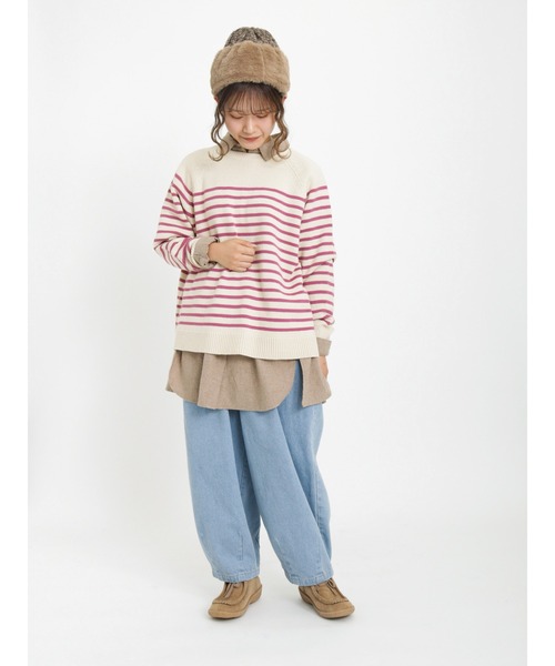 Samansa Mos2(サマンサ モスモス)の「ビッグシャツチュニック(チュニック・レディース・ブラック/ブルー/グレー/モカ/チャコール・フリ-)」の7枚目の写真