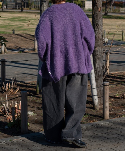 Perushu（ペルーシュ）の「ダメージシャギーカーディガン（カーディガン/ボレロ・メンズ・ブラウン/ブラック/ベージュ/オレンジ/パープル・MEDIUM/LARGE）」の21枚目の写真