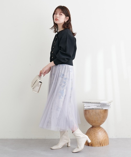 natural couture(ナチュラルクチュール)の「お家で洗えるころん金釦カーディガン(カーディガン/ボレロ・レディース・オフホワイト/グレイッシュベージュ/ブラック/ミント/イエロー/その他1・FREE)」の18枚目の写真