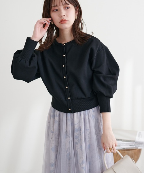 natural couture(ナチュラルクチュール)の「お家で洗えるころん金釦カーディガン(カーディガン/ボレロ・レディース・オフホワイト/グレイッシュベージュ/ブラック/ミント/イエロー/その他1・FREE)」の15枚目の写真