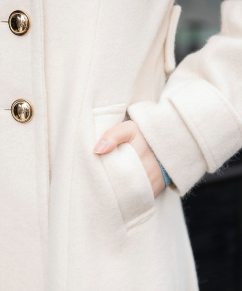 タグ付❗️ショールカラー ダブルブレスト ロングコート Aライン キャメル クロエ REDYAZEL（レディアゼル）の「テーラーカラーダブルロングコート