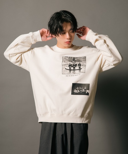 The Beatles(ザビートルズ)の「【THE BEATLES/ザ・ビートルズ】フォトプリント バックプリント 裏毛 クルートレーナー スウェット ツアー バンド 古着 60年代 70年代 80年代(スウェット・メンズ・オフホワイト/チャコールグレー/グレー・LARGE/MEDIUM)」の12枚目の写真