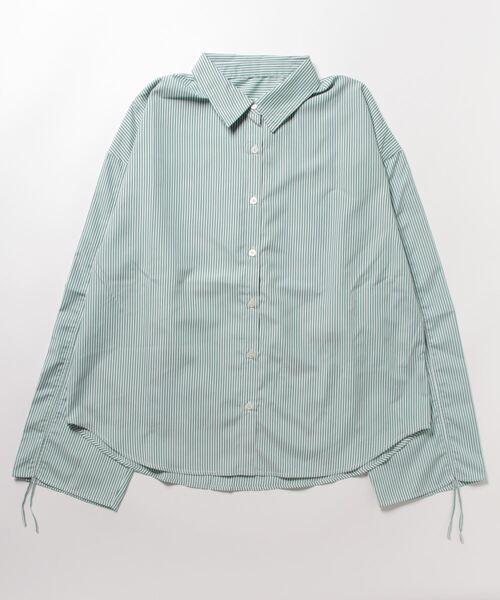 cona(コナ)の「シャーリングスリーブストライプシャツ(シャツ/ブラウス・レディース・ホワイト×ブルー/ホワイト×グリーン・FREE)」の10枚目の写真