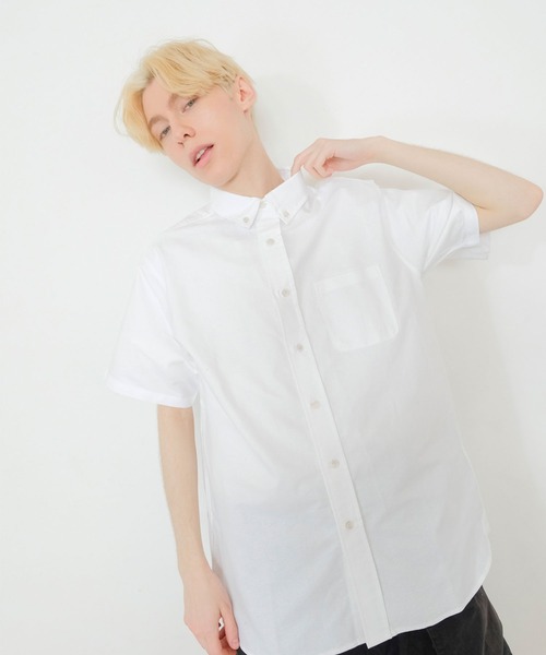 CREAM SDDA レザーシャツ L ホワイト オックスBD L/Sオーバーシャツ（シャツ/ブラウス）｜FRUIT OF