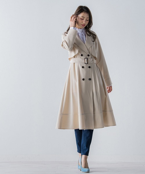 QUEENS COURT(クイーンズコート)の「デニムシャンブレートレンチコート(トレンチコート・レディース・ピンク/ベージュ/ネイビー・S/M)」の21枚目の写真