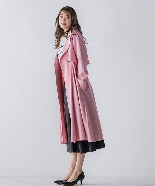 QUEENS COURT(クイーンズコート)の「デニムシャンブレートレンチコート(トレンチコート・レディース・ピンク/ベージュ/ネイビー・S/M)」の17枚目の写真