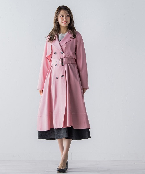 QUEENS COURT(クイーンズコート)の「デニムシャンブレートレンチコート(トレンチコート・レディース・ピンク/ベージュ/ネイビー・S/M)」の20枚目の写真