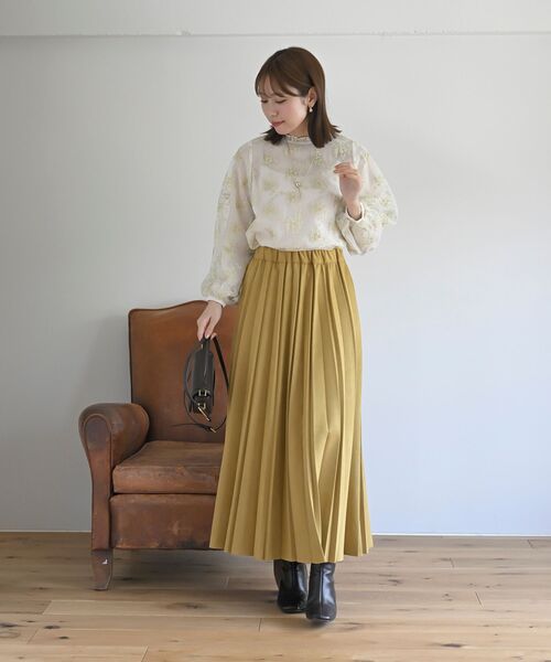 rps(アールピーエス)の「チュール刺繍マオカラーボリューム袖ブラウス(シャツ/ブラウス・レディース・ブラック/オフホワイト/アイボリー・フリー)」の16枚目の写真