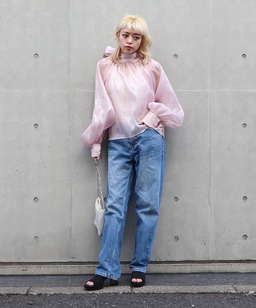 EVOL(イーボル)の「【EVOL】ニットクリアヒールスクエアサンダル IU5120(サンダル・レディース・ベージュ/ブラック/アイボリー/ゴールド・S/M/L)」の5枚目の写真