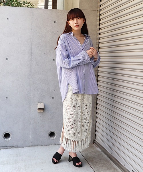 EVOL(イーボル)の「【EVOL】ニットクリアヒールスクエアサンダル IU5120(サンダル・レディース・ベージュ/ブラック/アイボリー/ゴールド・S/M/L)」の6枚目の写真