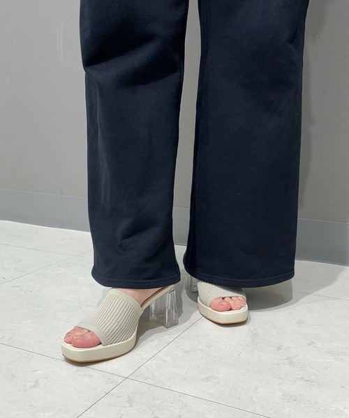 EVOL(イーボル)の「【EVOL】ニットクリアヒールスクエアサンダル IU5120(サンダル・レディース・ベージュ/ブラック/アイボリー/ゴールド・S/M/L)」の20枚目の写真