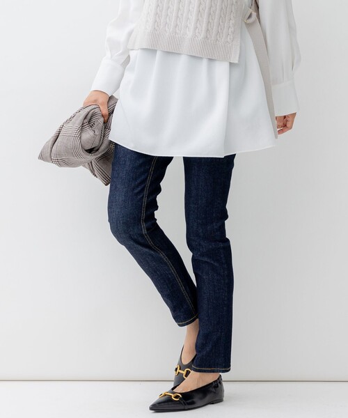 23区 L(ニジュウサンクオオキイサイズ)の「【洗える】23区DENIM スキニー パンツ(デニムパンツ・レディース・スカイブルー系/ネイビー系・48/50/46/44)」の1枚目の写真