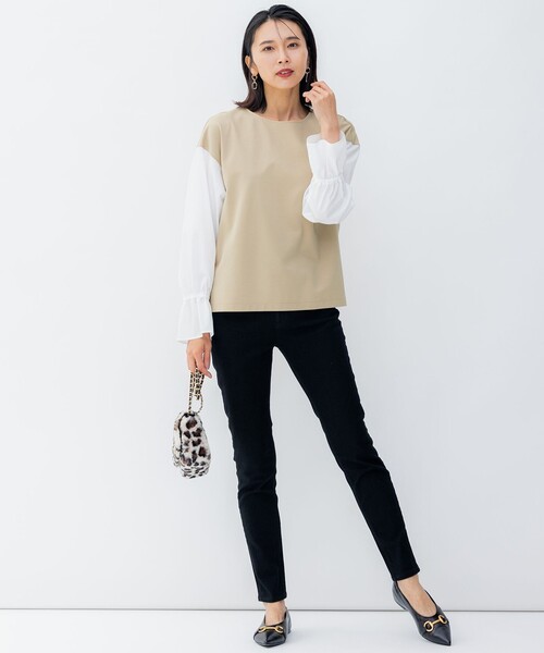 23区 L(ニジュウサンクオオキイサイズ)の「【洗える】23区DENIM スキニー パンツ(デニムパンツ・レディース・スカイブルー系/ネイビー系・48/50/46/44)」の4枚目の写真