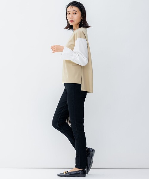 23区 L(ニジュウサンクオオキイサイズ)の「【洗える】23区DENIM スキニー パンツ(デニムパンツ・レディース・スカイブルー系/ネイビー系・48/50/46/44)」の5枚目の写真