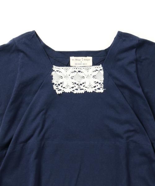 les Briqu'a braque（レブリカブラック）の「○les Briqu’a braque / スクエアネック レース ショートスリーブ（Tシャツ/カットソー・レディース・ホワイト/ネイビー・ONE SIZE）」の9枚目の写真