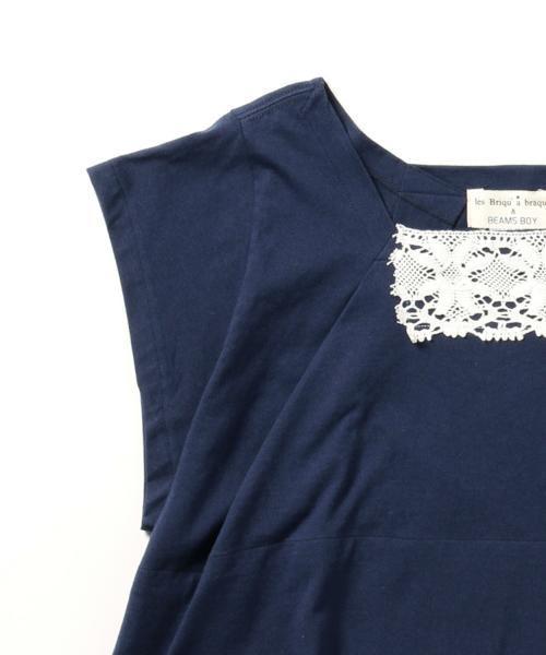 les Briqu'a braque（レブリカブラック）の「○les Briqu’a braque / スクエアネック レース ショートスリーブ（Tシャツ/カットソー・レディース・ホワイト/ネイビー・ONE SIZE）」の10枚目の写真