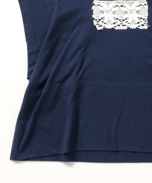 les Briqu'a braque（レブリカブラック）の「○les Briqu’a braque / スクエアネック レース ショートスリーブ（Tシャツ/カットソー・レディース・ホワイト/ネイビー・ONE SIZE）」の11枚目の写真