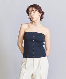BEAUTY&YOUTH UNITED ARROWS | リブニット ボタン ビスチェ -ウォッシャブル-(ニット/セーター)