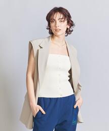 BEAUTY&YOUTH UNITED ARROWS | リブニット ボタン ビスチェ -ウォッシャブル-(ニット/セーター)