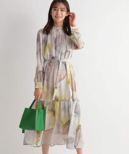 Andemiu(アンデミュウ)の「マーブルガラスタンドワンピース191444(ワンピース・レディース・イエロー/ブルー・FREE)」の10枚目の写真