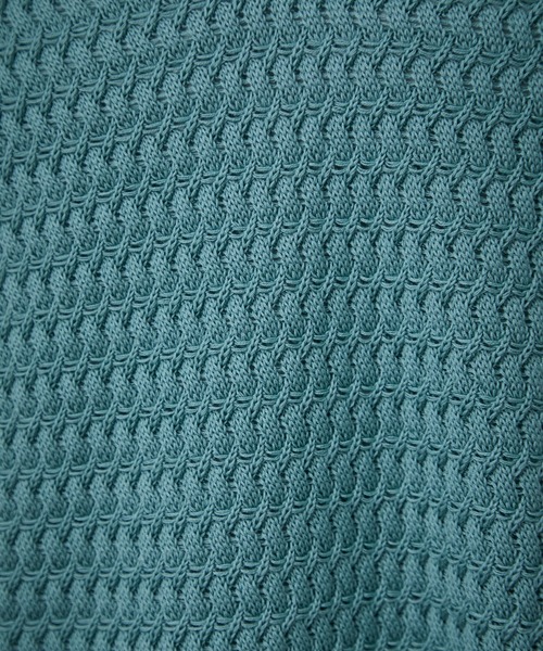 PUBLIC TOKYO（パブリックトウキョウ）の「ウエーブスキッパーニットポロ（ニット/セーター・メンズ・ブラック/ミント・FREE）」の12枚目の写真