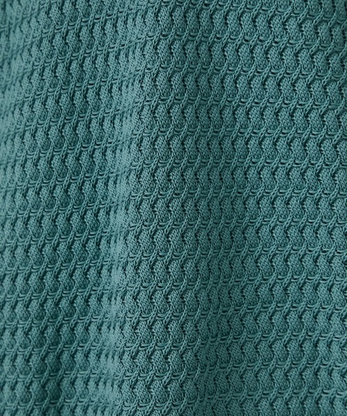 PUBLIC TOKYO（パブリックトウキョウ）の「ウエーブスキッパーニットポロ（ニット/セーター・メンズ・ブラック/ミント・FREE）」の19枚目の写真