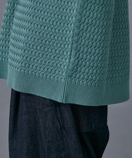PUBLIC TOKYO（パブリックトウキョウ）の「ウエーブスキッパーニットポロ（ニット/セーター・メンズ・ブラック/ミント・FREE）」の20枚目の写真