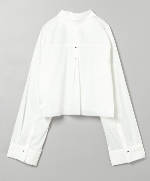 JEANASIS（ジーナシス）の「カットオフレギュラーショートシャツ/191466（シャツ/ブラウス・レディース・ホワイト/ネイビー系/ブルー・FREE）」の8枚目の写真