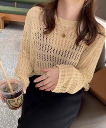 NinaetLina | シアーショート丈ニット(Tシャツ/カットソー)