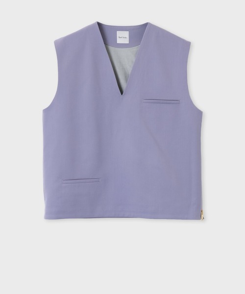 Paul Smith(ポールスミス)の「ウールギャバジン プルオーバー ウエストコート / 133100 096Y(ベスト・メンズ・ラベンダー・LARGE/MEDIUM)」の1枚目の写真